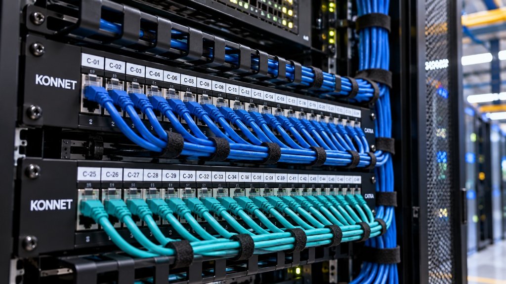 Bundled Cat6A Copper Ethernet Patch Panels