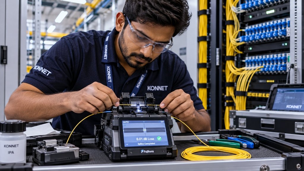 Precision Optical Fusion Splicing and Field Termination